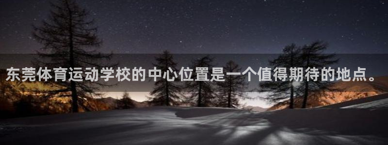 vsport体育官网下载平台注册：东莞体育运动学校的中心位置